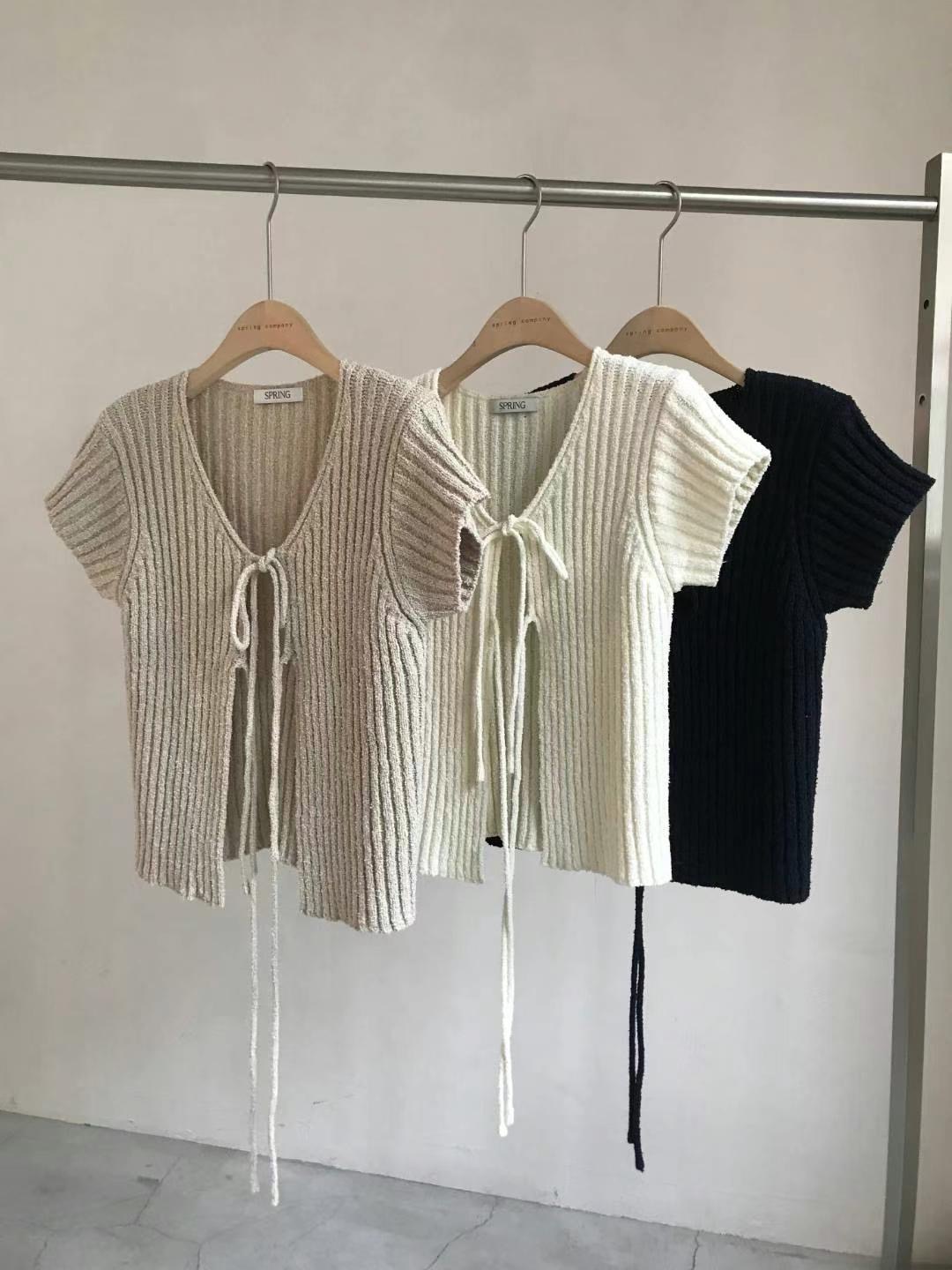 SPRING韓國直郵㊣女裝新品推薦25春夏人氣休閑時尚針織衫開衫SPRING針織衫圖色3左三色
