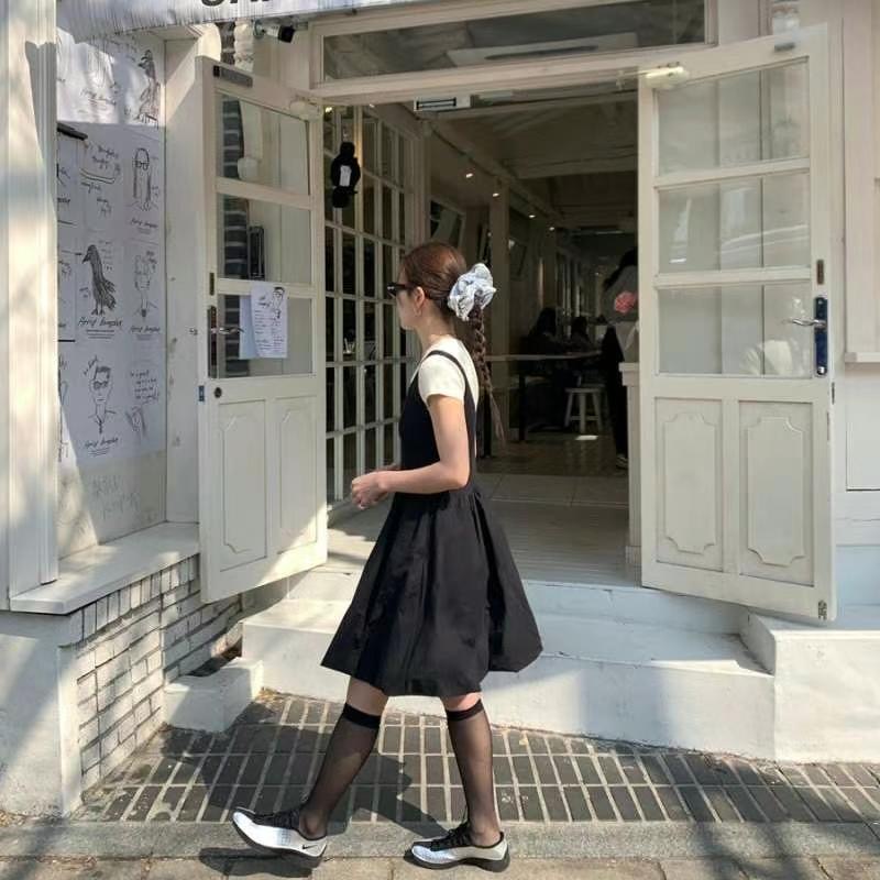 SPRING韓國直郵㊣東大門實拍女裝新品時尚25春夏連衣裙不含內搭SPRING連衣裙