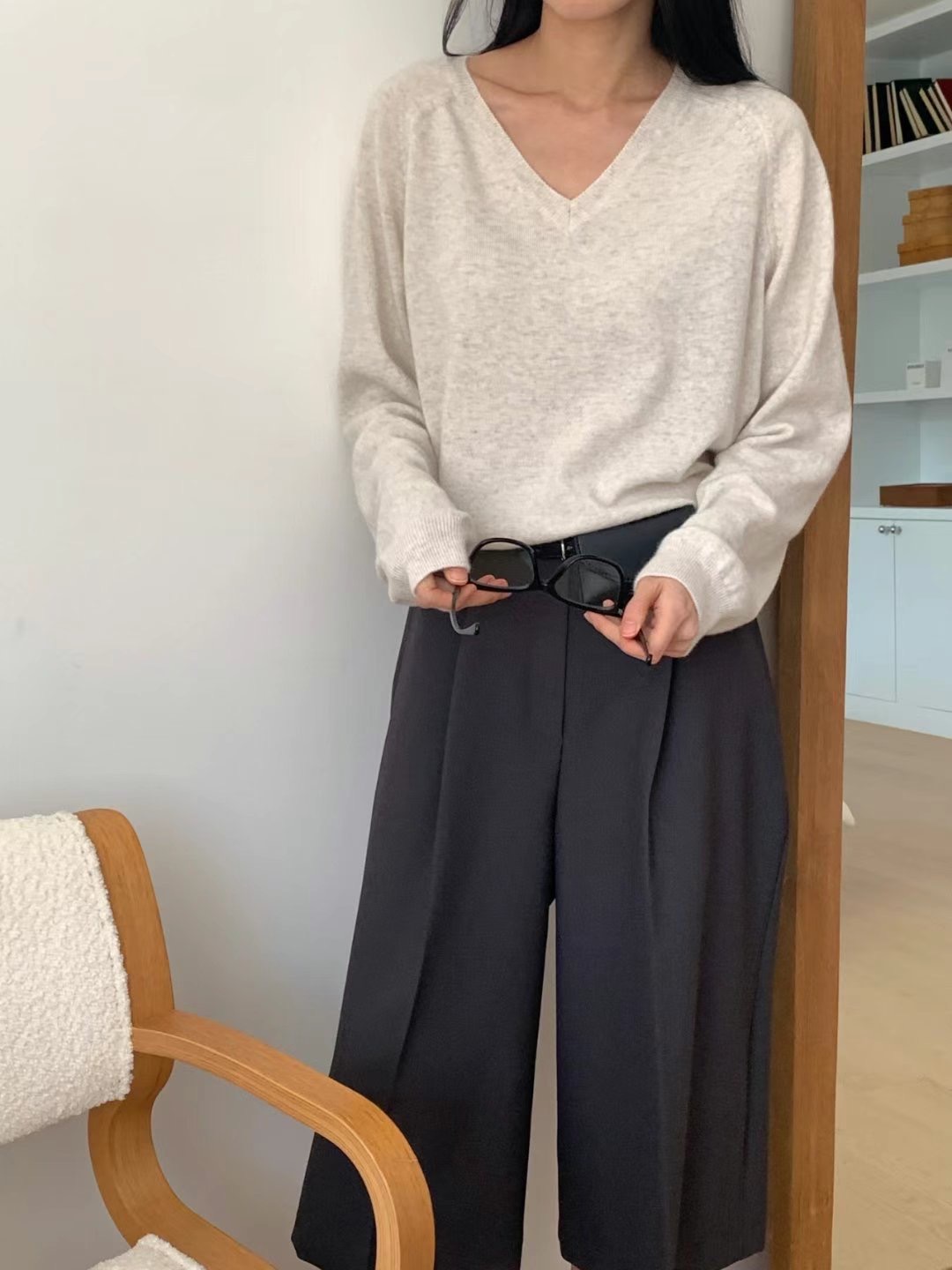 THE LIB直郵韓國代購㊣女裝新品休閑推薦時尚25春夏針織衫羊絨THE LIB針織衫