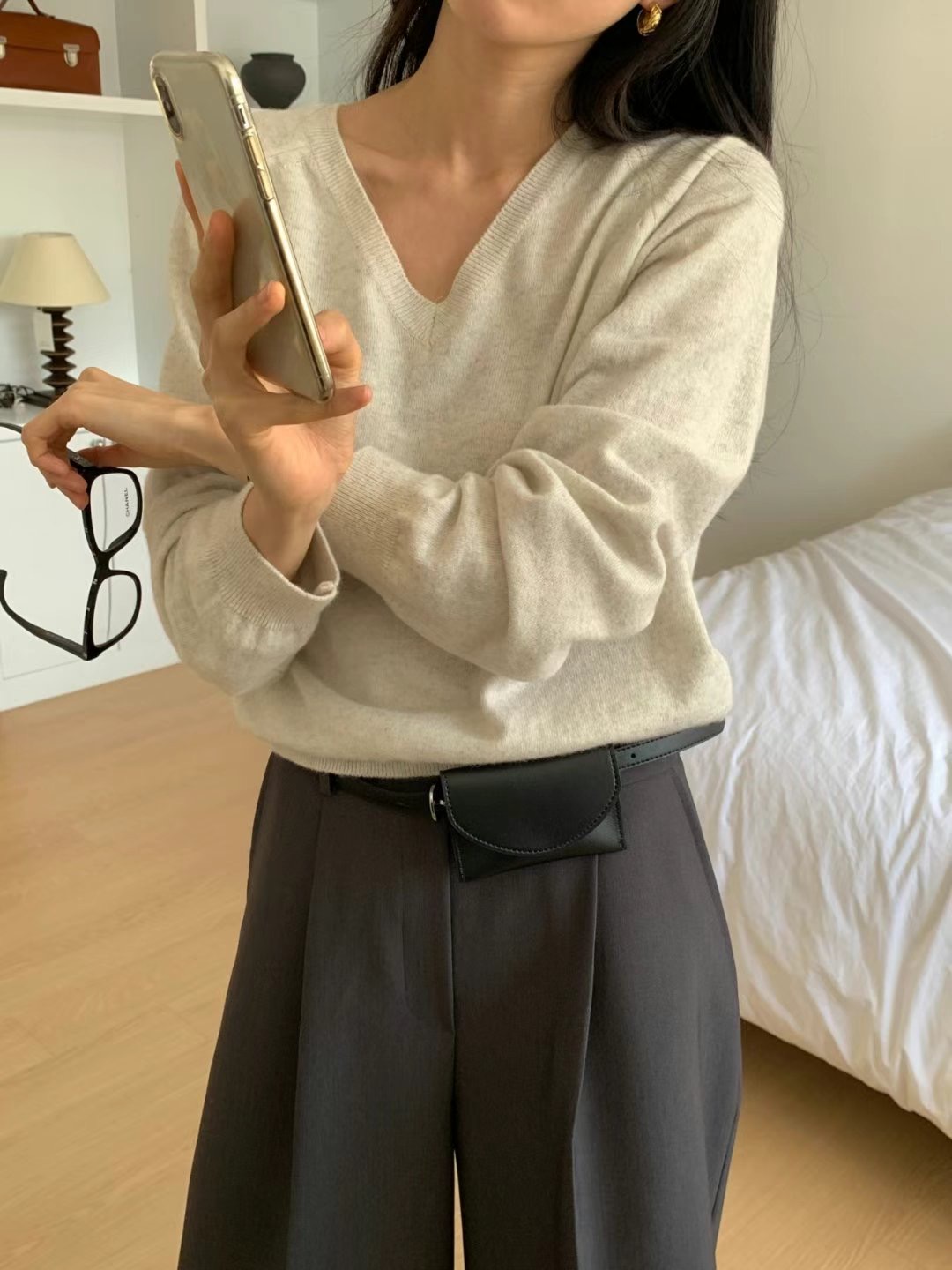 THE LIB直郵韓國代購㊣女裝新品休閑推薦時尚25春夏針織衫羊絨THE LIB針織衫圖色2