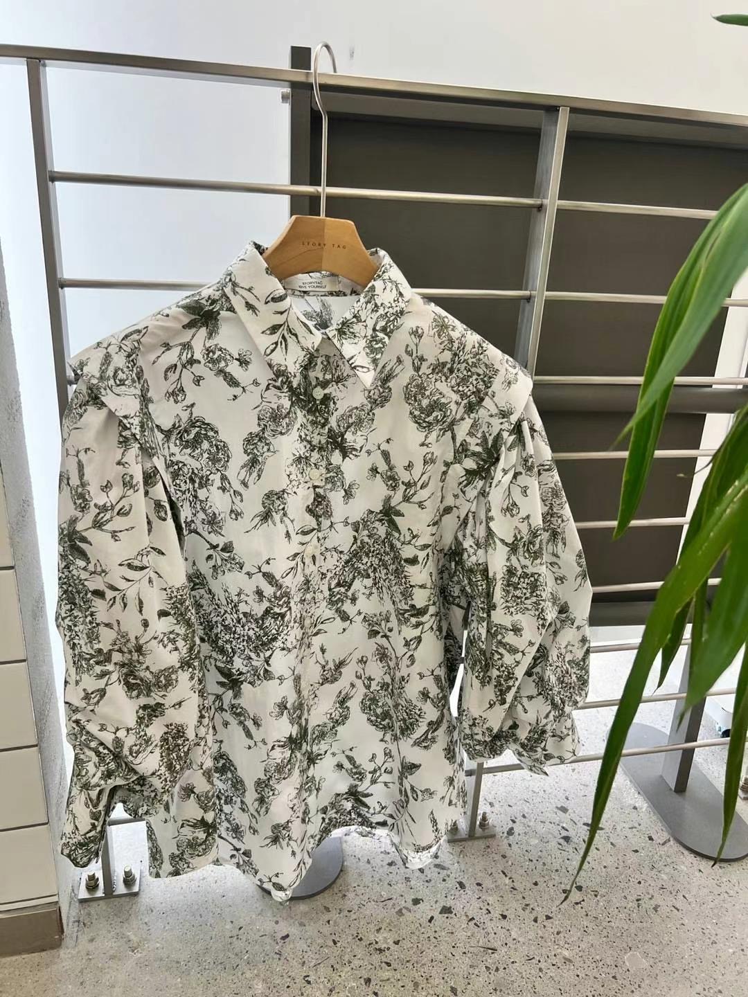 STORY TAG直郵韓國代購㊣女裝新款25春夏推薦人氣襯衫蕾絲衫STORY TAG襯衫/蕾絲衫圖色2