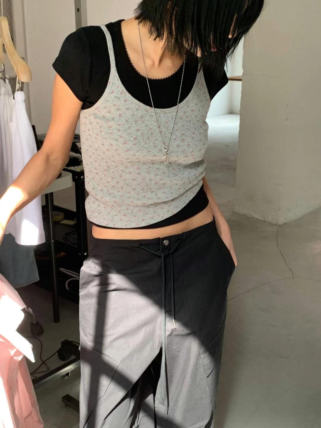 SPRING韓國直郵㊣東大門實拍女裝新款人氣25春夏時尚吊帶背心SPRING吊帶/背心