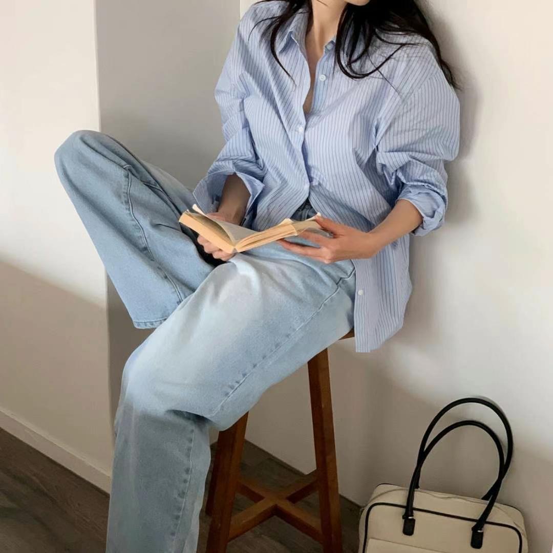 SPRING韓國直郵㊣女裝新款熱賣25春夏人氣時尚休閑襯衫蕾絲衫SPRING襯衫/蕾絲衫