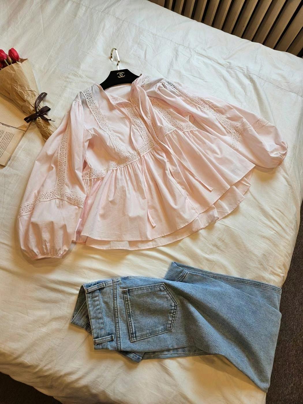 STORY TAG韓國直郵㊣東大門實拍女裝新品人氣休閑襯衫蕾絲衫STORY TAG襯衫/蕾絲衫