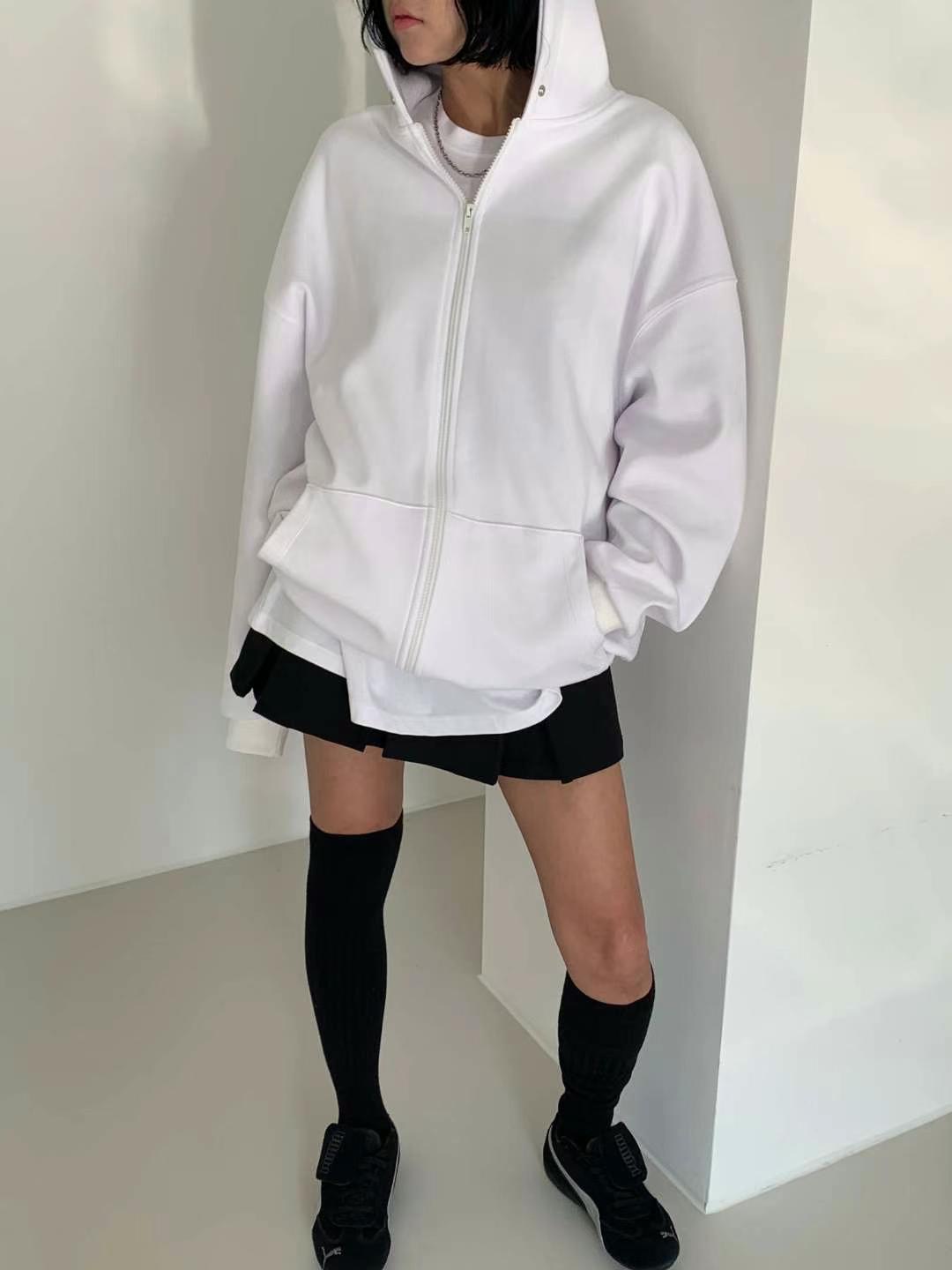 SPRING直郵韓國代購㊣女裝新品休閑時尚人氣熱賣夾克拉鏈兜帽SPRING夾克