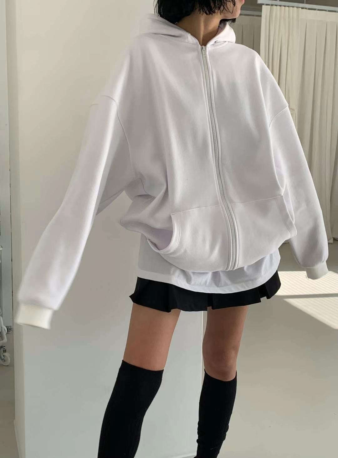SPRING直郵韓國代購㊣女裝新品休閑時尚人氣熱賣夾克拉鏈兜帽SPRING夾克圖色2