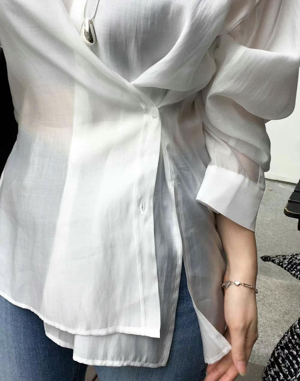 SPRING韓國㊣直郵東大門代購女裝新品休閑時尚熱賣襯衫蕾絲衫SPRING襯衫/蕾絲衫