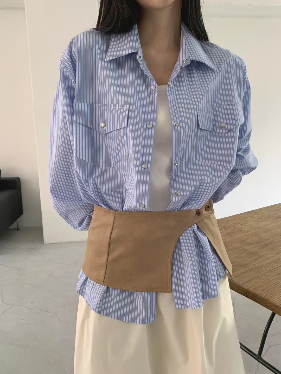 OWL直郵韓國代購㊣女裝新款熱賣休閑25春夏人氣時尚推薦腰帶OWL腰帶