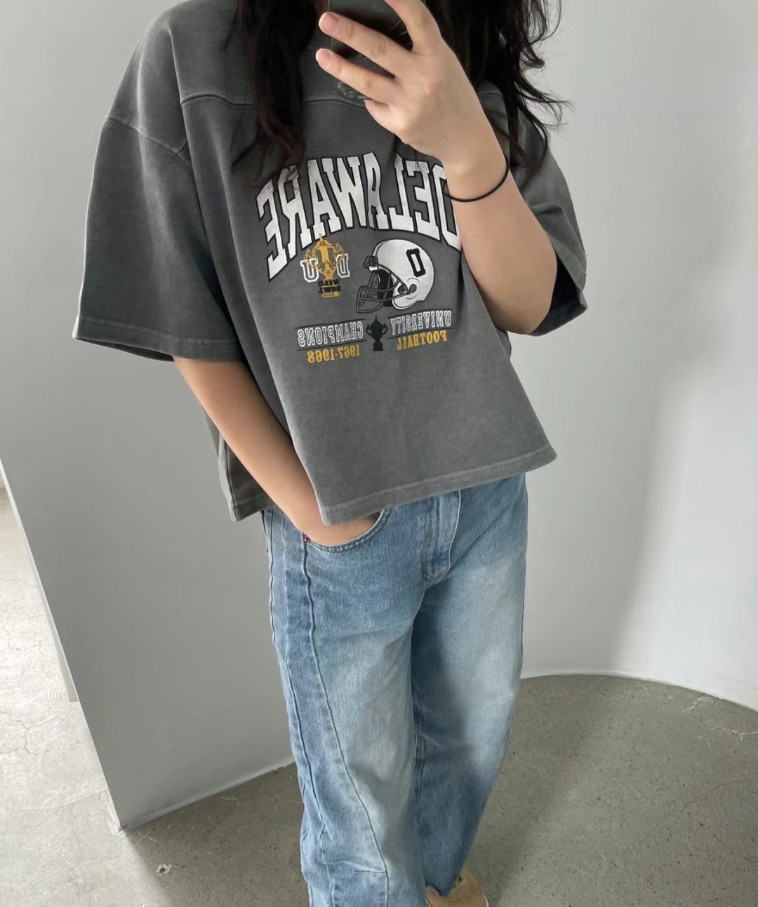 LABELPLUS31韓國直郵㊣東大門實拍女裝新品休閑時尚25春夏T恤LABELPLUS31T恤圖色2