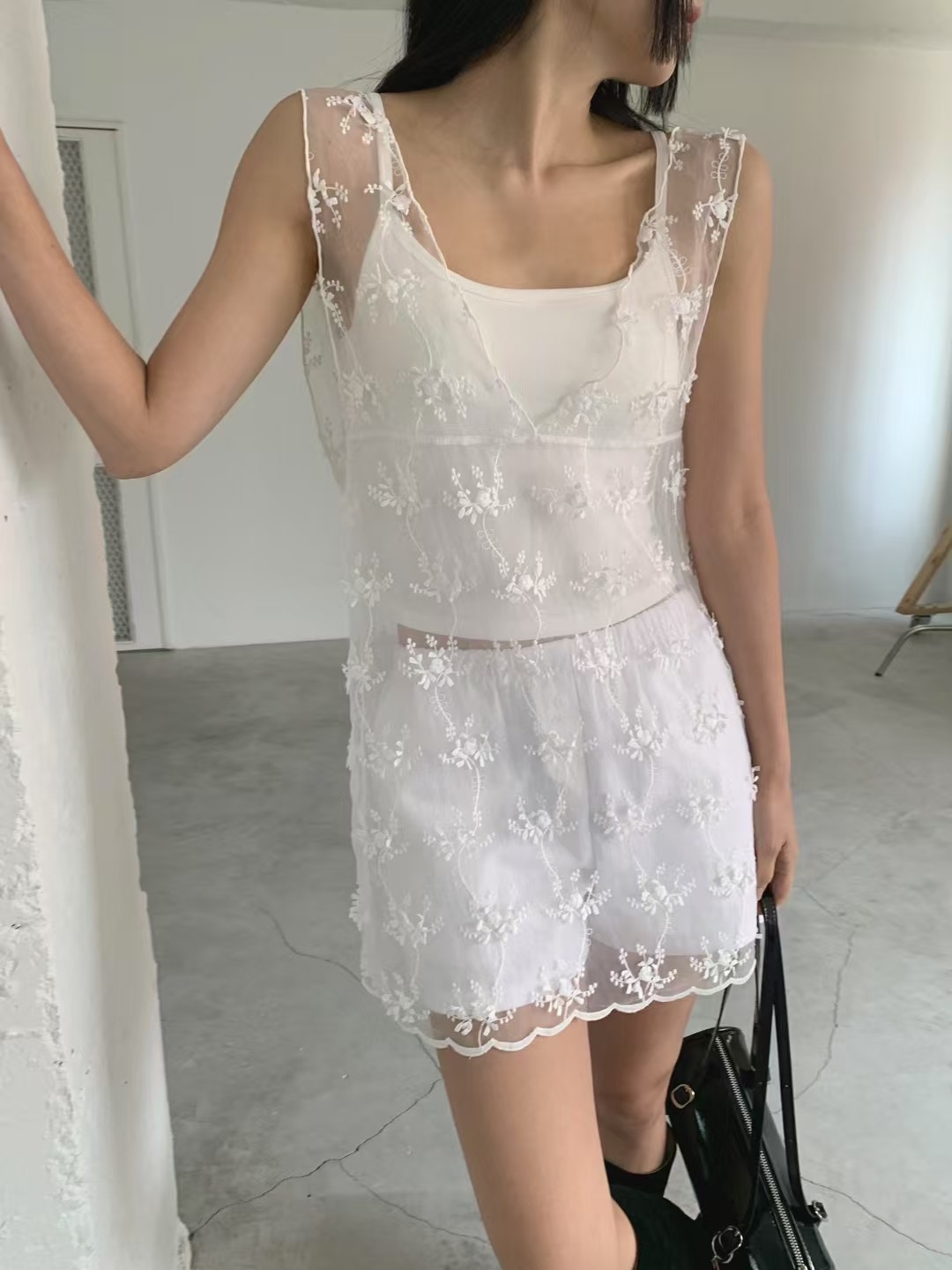 OWL韓國直郵㊣女裝新款熱賣休閑人氣時尚25春夏推薦連衣裙透明OWL連衣裙
