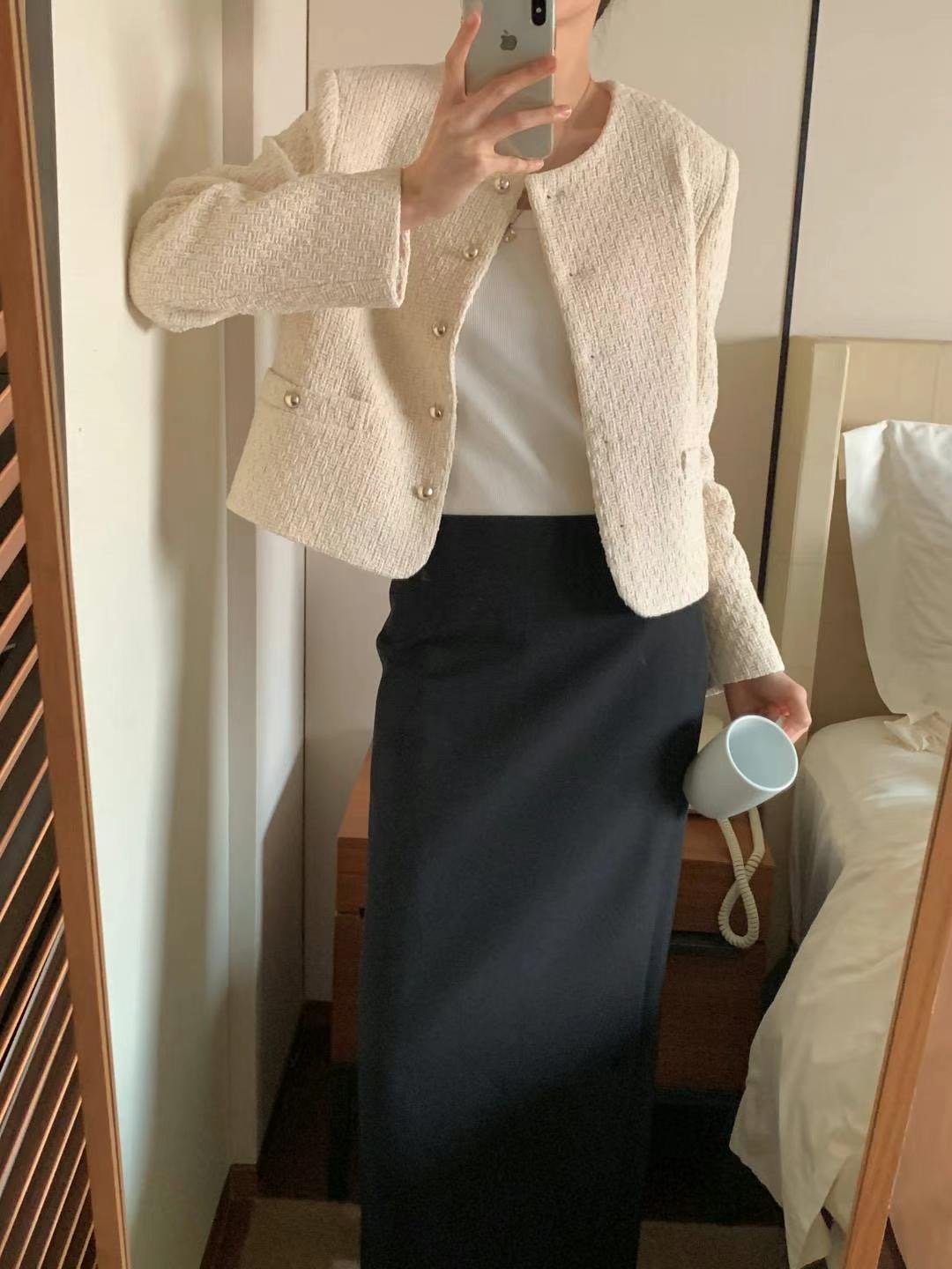 INOUF韓國直郵㊣東大門實拍女裝新品時尚25春夏休閑人氣夾克INOUF/FLUTTER夾克