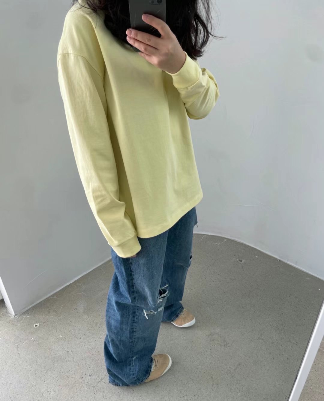 LABELPLUS31韓國直郵㊣女裝新款熱賣人氣時尚休閑長袖T恤絲綢LABELPLUS31長袖T恤