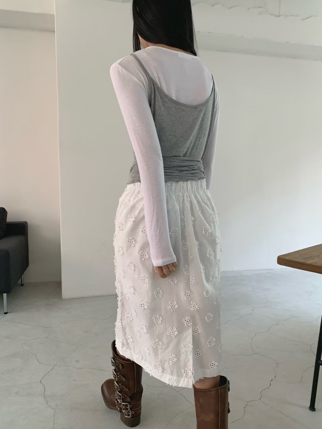 OWL韓國㊣直郵東大門代購女裝新款推薦25春夏熱賣半身裙中短裙OWL半身裙/中短裙
