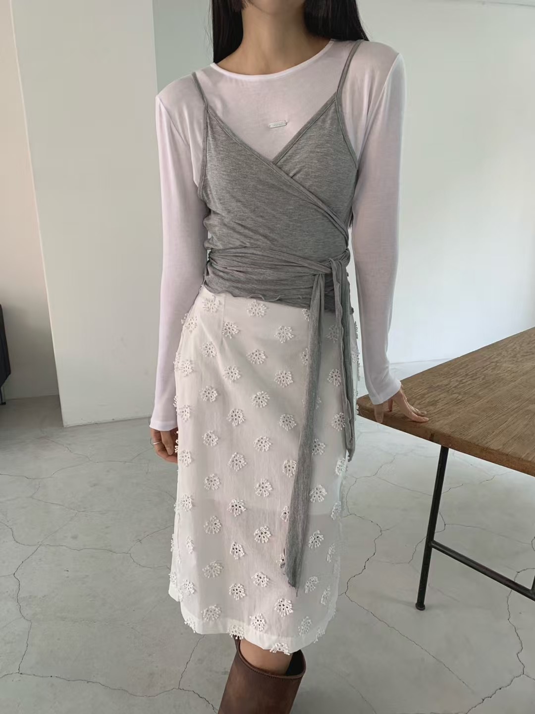 OWL韓國㊣直郵東大門代購女裝新款推薦25春夏熱賣半身裙中短裙OWL半身裙/中短裙