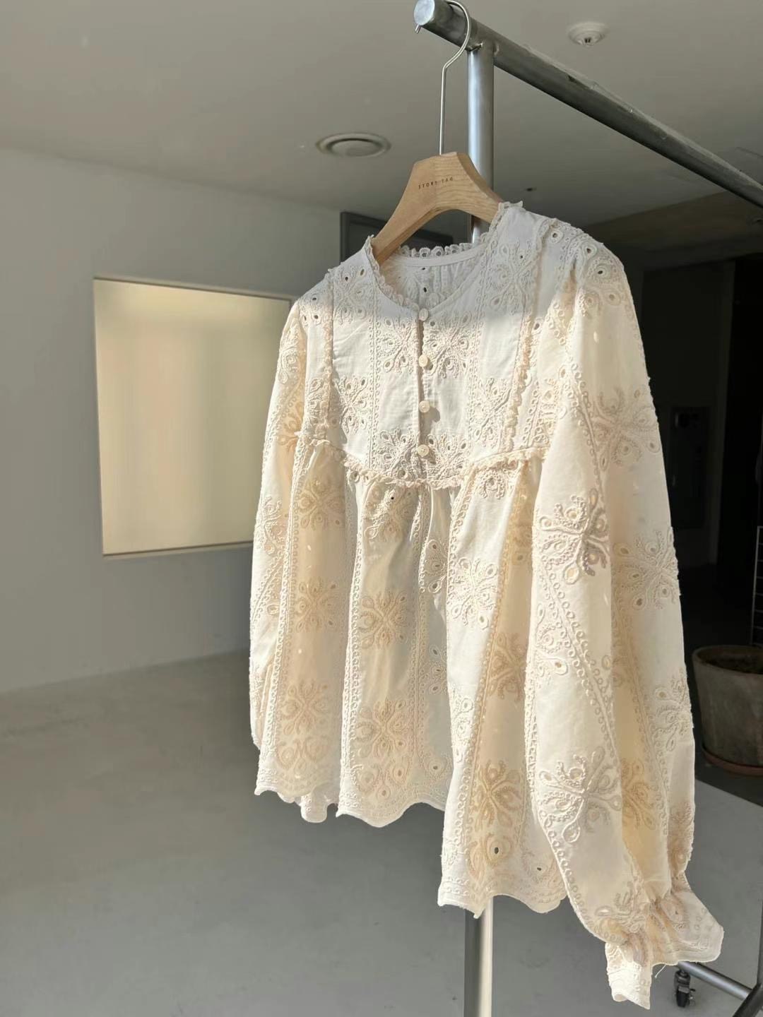 STORY TAG直郵韓國代購㊣女裝新品人氣時尚熱賣襯衫蕾絲衫STORY TAG襯衫/蕾絲衫圖色2