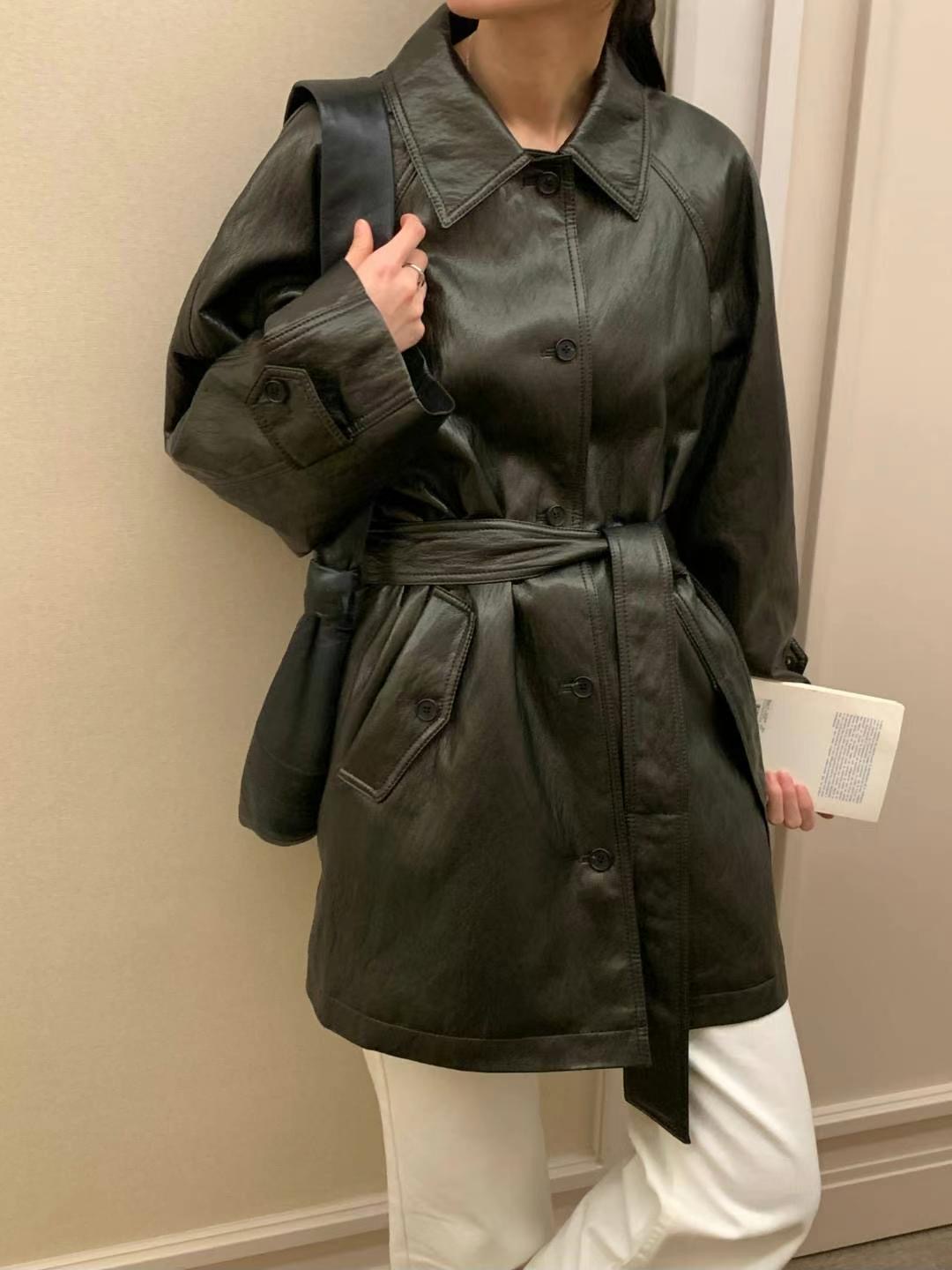 INOUF直郵韓國代購㊣女裝新款推薦熱賣休閑25春夏夾克含腰帶INOUF/FLUTTER夾克