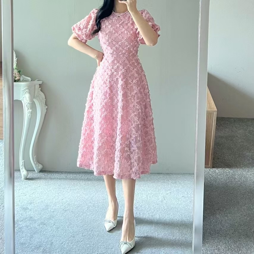 ALLURE韓國直郵㊣東大門實拍女裝新品熱賣時尚25春夏連衣裙蕾絲ALLURE連衣裙