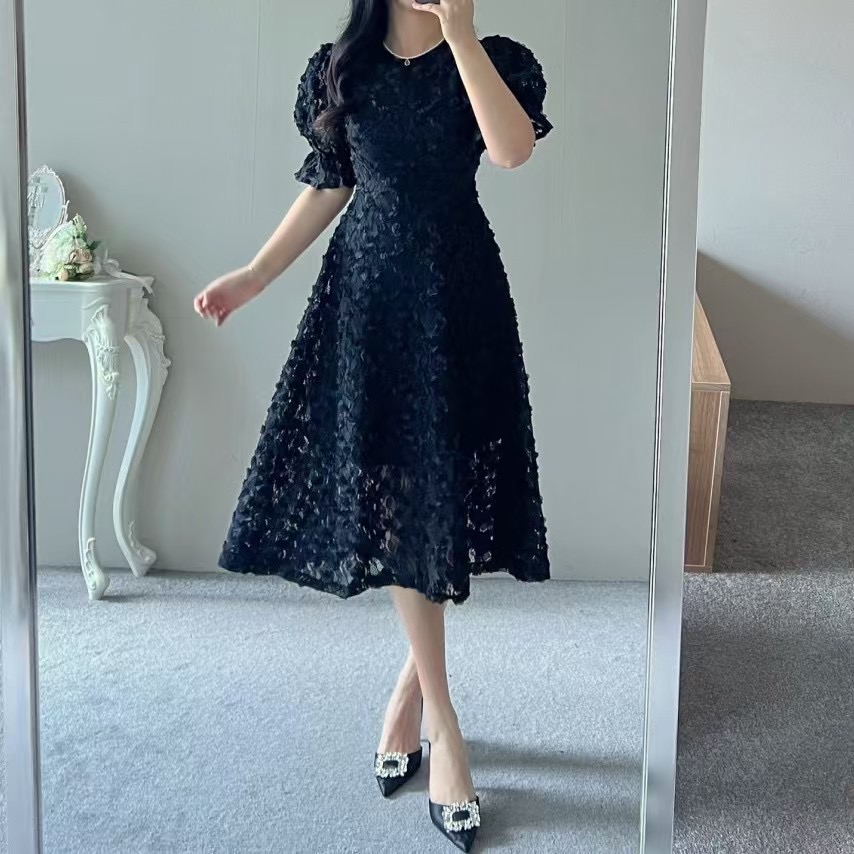 ALLURE韓國直郵㊣東大門實拍女裝新品熱賣時尚25春夏連衣裙蕾絲ALLURE連衣裙圖色2