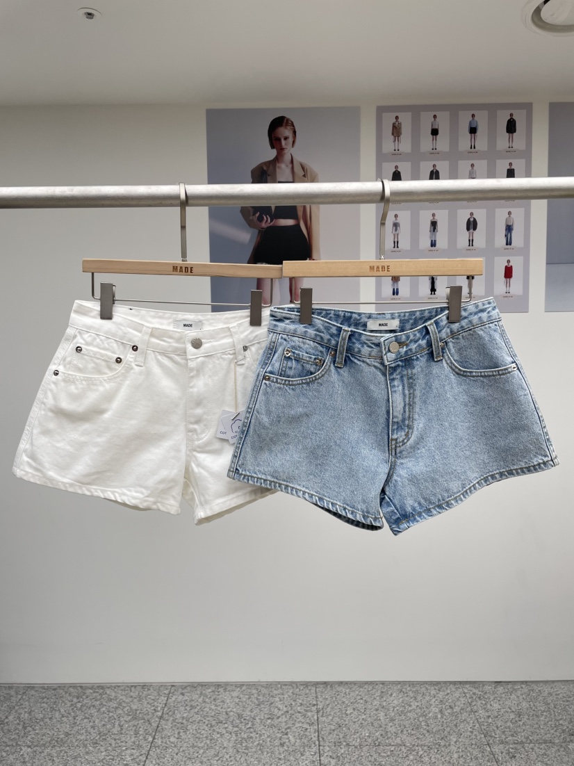 MADE-P韓國直郵㊣東大門實拍女裝新品熱賣休閑時尚25春夏短褲MADE-P短褲