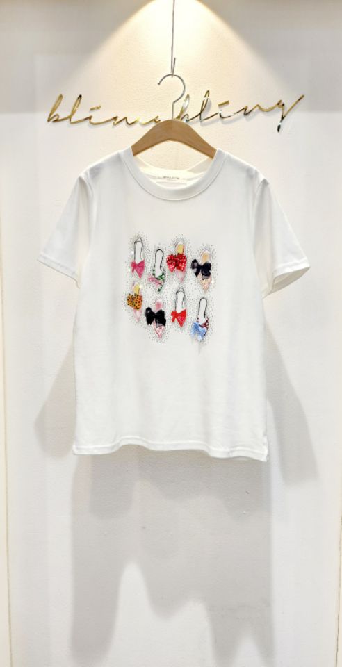 RICO直郵韓國代購㊣女裝新品人氣推薦熱賣25春夏時尚休閑T恤bling bling/RICOT恤圖色2
