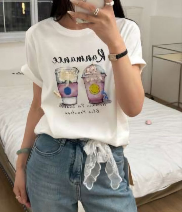 RICO韓國直郵㊣東大門實拍女裝新款25春夏推薦人氣休閑熱賣T恤bling bling/RICOT恤