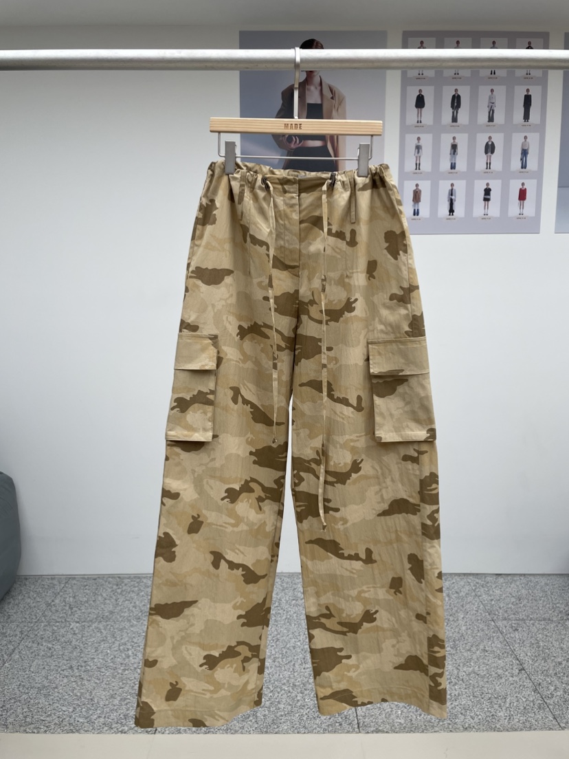MADE-P韓國直郵㊣東大門實拍女裝新品休閑25春夏休閑褲迷彩MADE-P休閑褲