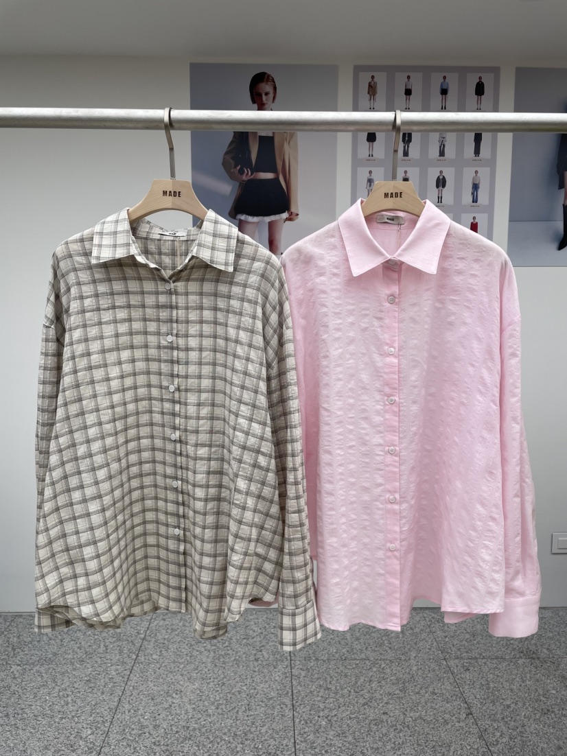 MADE-P韓國直郵㊣女裝新品25春夏人氣推薦休閑時尚襯衫蕾絲衫MADE-P襯衫/蕾絲衫