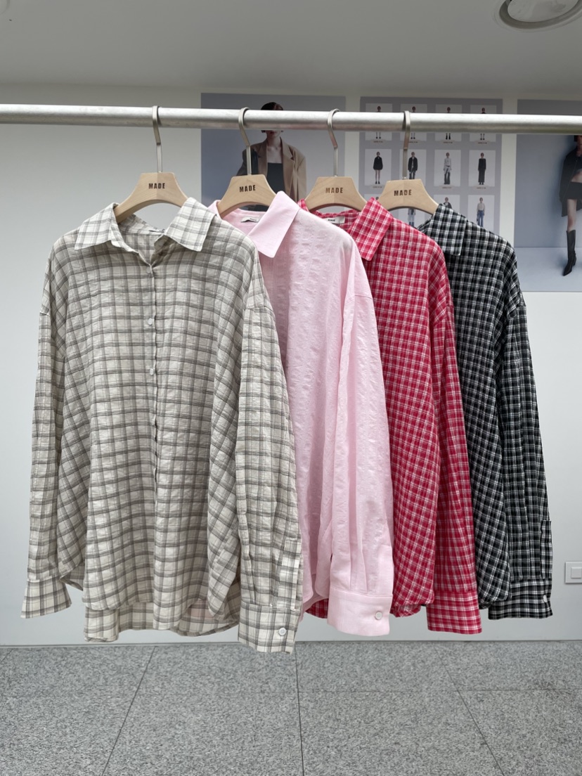 MADE-P韓國直郵㊣女裝新品25春夏人氣推薦休閑時尚襯衫蕾絲衫MADE-P襯衫/蕾絲衫