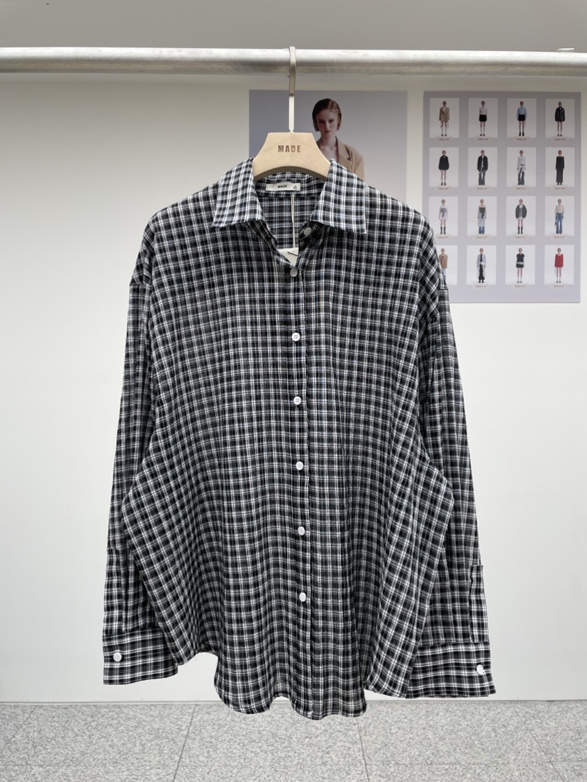 MADE-P韓國直郵㊣女裝新品25春夏人氣推薦休閑時尚襯衫蕾絲衫MADE-P襯衫/蕾絲衫