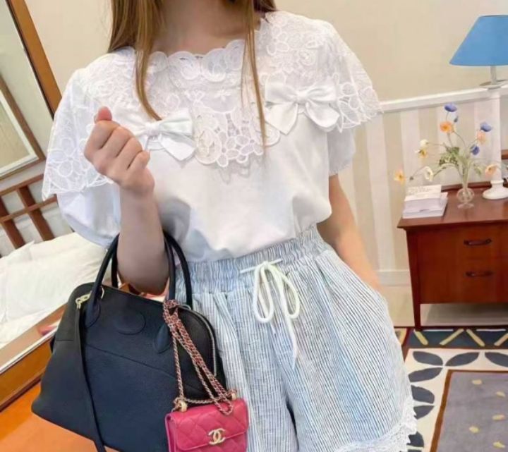 RICO韓國直郵㊣東大門實拍女裝新品熱賣時尚休閑推薦人氣T恤bling bling/RICOT恤