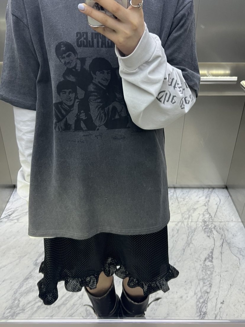 X-MOOD韓國直郵㊣東大門實拍女裝新品時尚25春夏T恤不含腰帶X-MOODT恤