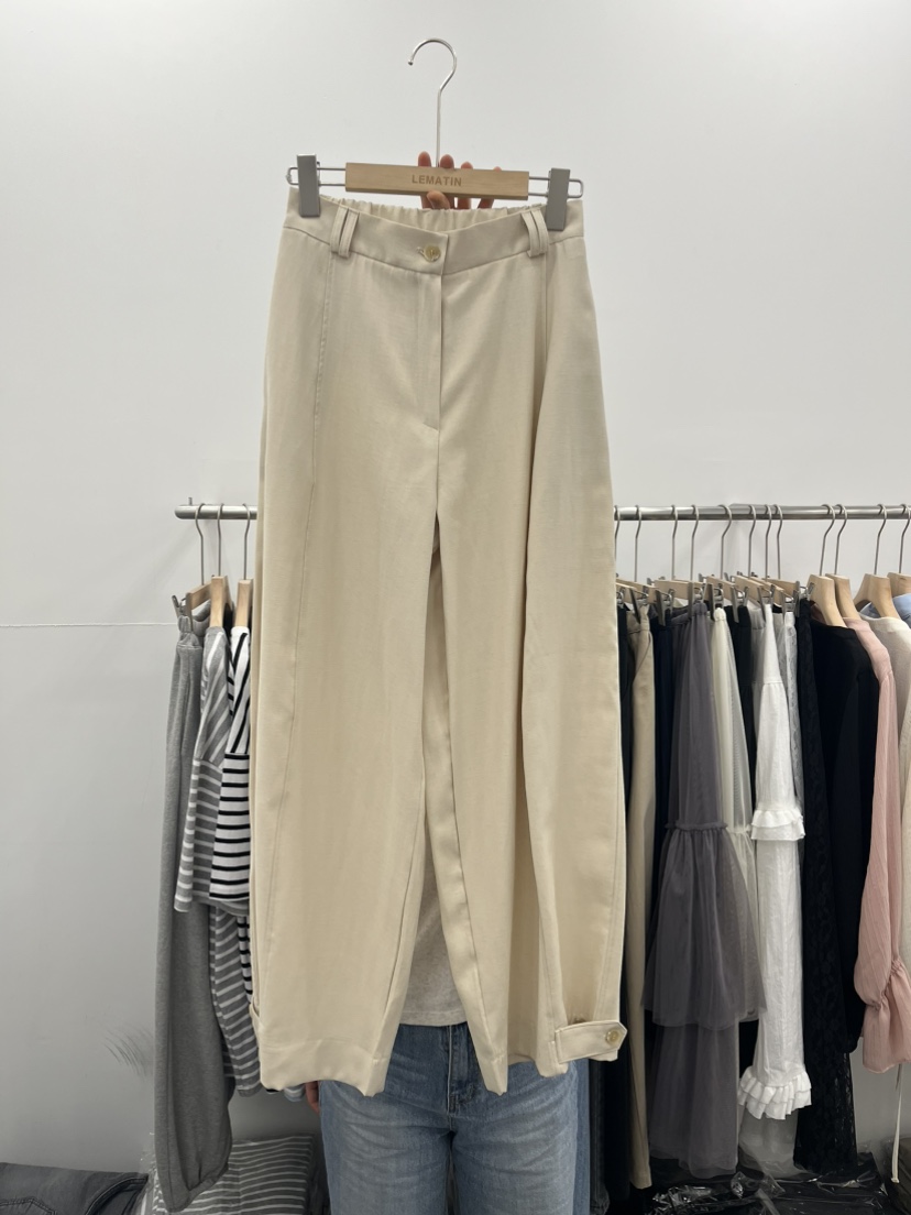 LEMATIN直郵韓國代購㊣女裝新品熱賣時尚人氣休閑25春夏休閑褲LEMATIN休閑褲圖色2