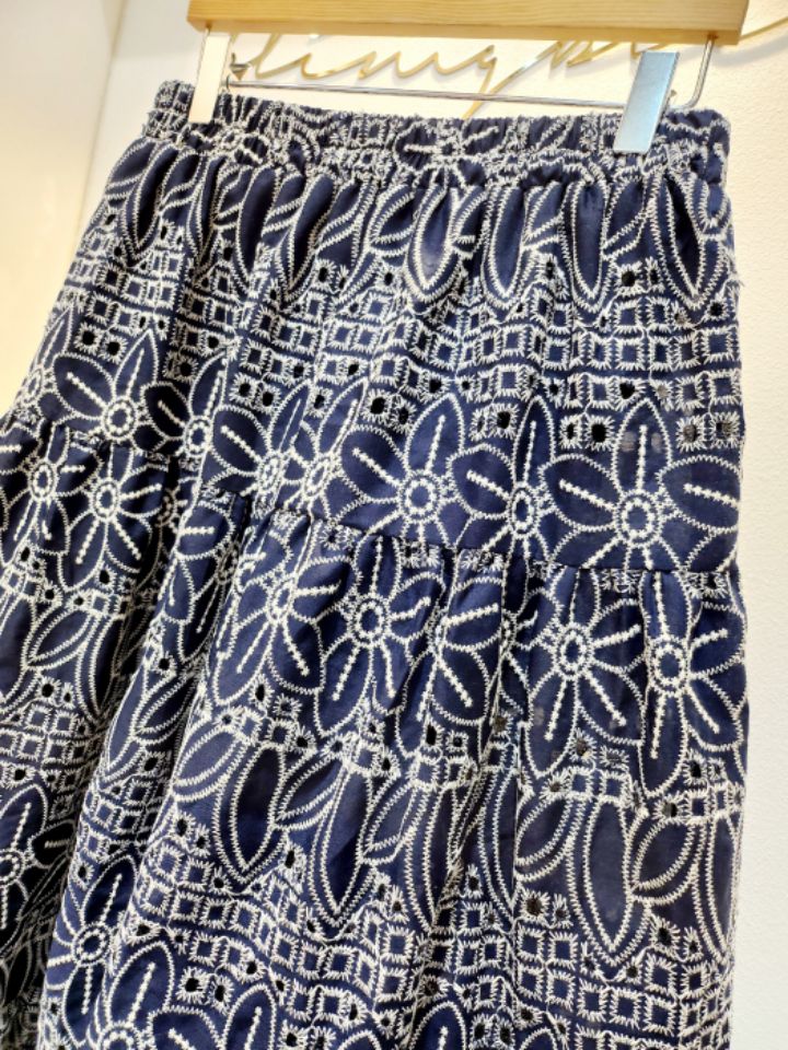 RICO韓國㊣直郵東大門代購女裝新品人氣熱賣25春夏長裙刺繡bling bling/RICO長裙