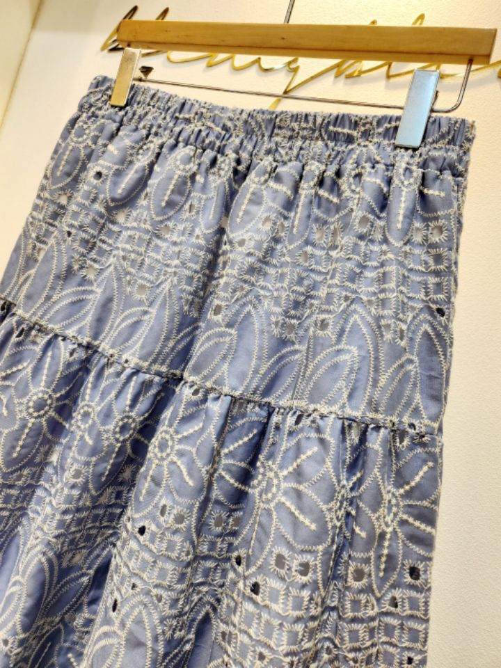 RICO韓國㊣直郵東大門代購女裝新品人氣熱賣25春夏長裙刺繡bling bling/RICO長裙