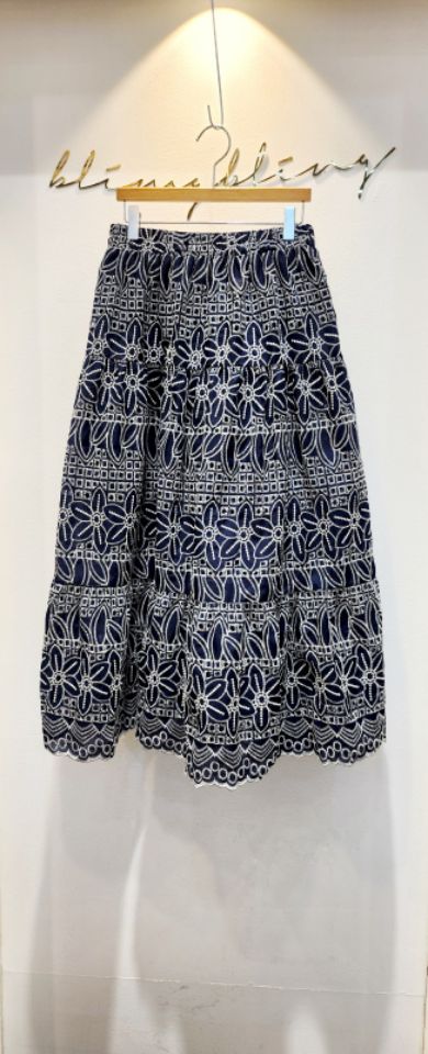 RICO韓國㊣直郵東大門代購女裝新品人氣熱賣25春夏長裙刺繡bling bling/RICO長裙