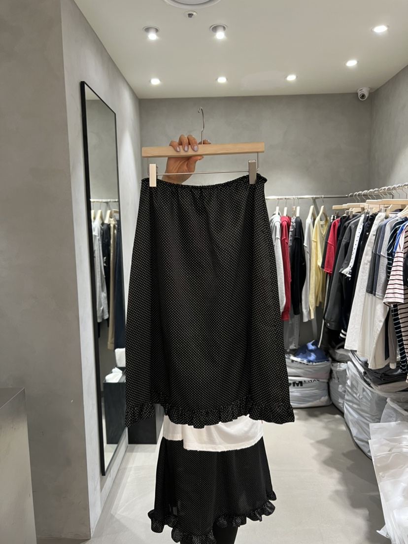 X-MOOD直郵韓國代購㊣女裝新品25春夏休閑推薦半身裙中短裙X-MOOD半身裙/中短裙圖色2
