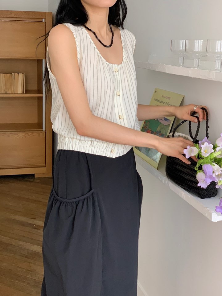 MILUI直郵韓國代購㊣女裝新品休閑人氣25春夏推薦時尚吊帶背心MILUI吊帶/背心