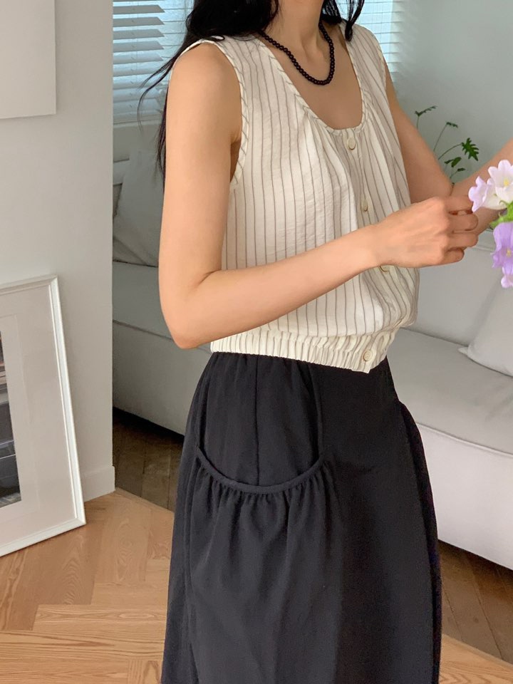 MILUI直郵韓國代購㊣女裝新品休閑人氣25春夏推薦時尚吊帶背心MILUI吊帶/背心