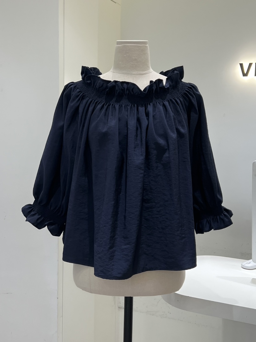 VERNI直郵韓國代購㊣女裝新品25春夏推薦休閑襯衫蕾絲衫露肩VERNI襯衫/蕾絲衫