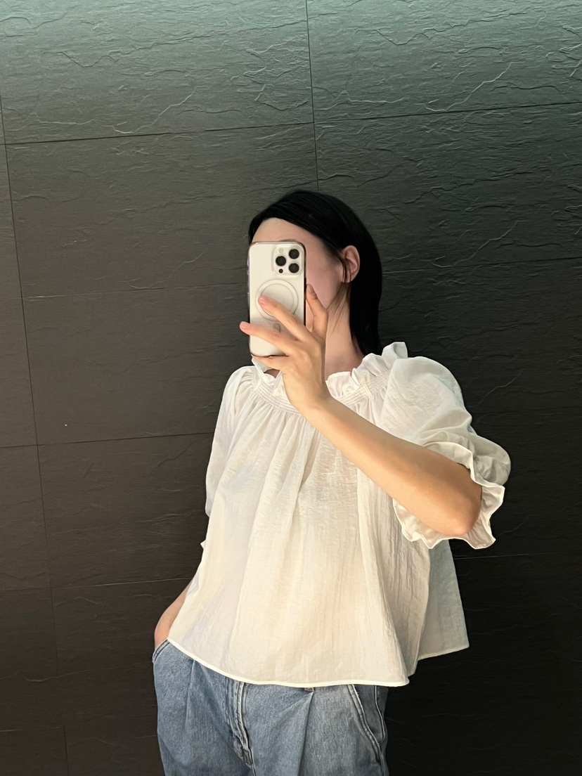 VERNI直郵韓國代購㊣女裝新品25春夏推薦休閑襯衫蕾絲衫露肩VERNI襯衫/蕾絲衫