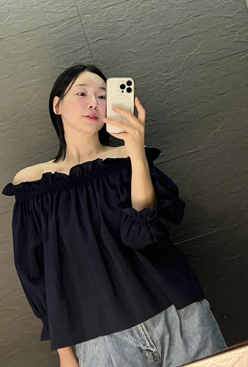 VERNI直郵韓國代購㊣女裝新品25春夏推薦休閑襯衫蕾絲衫露肩VERNI襯衫/蕾絲衫