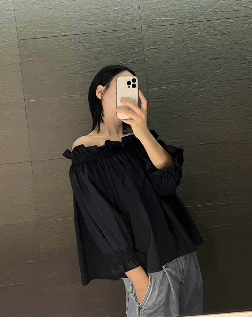VERNI直郵韓國代購㊣女裝新品25春夏推薦休閑襯衫蕾絲衫露肩VERNI襯衫/蕾絲衫