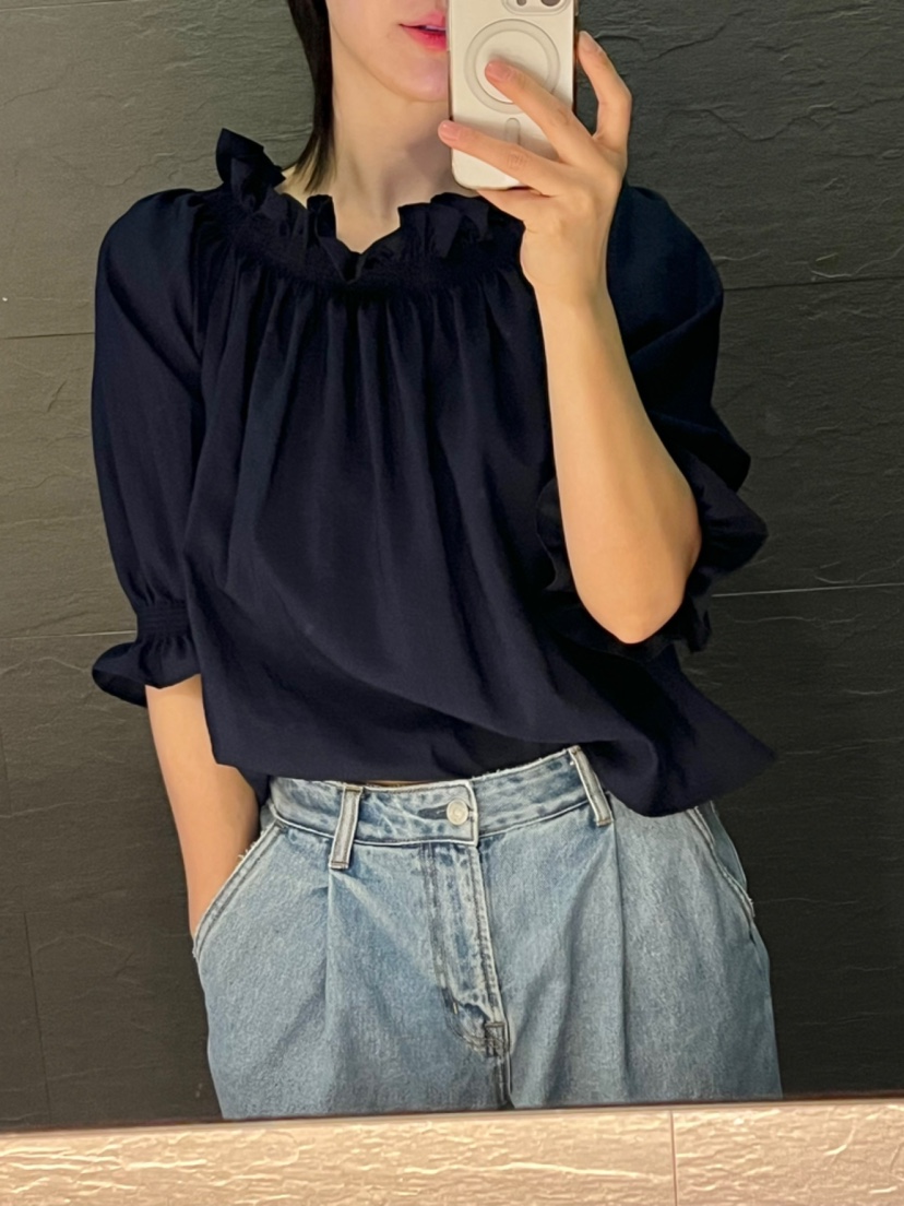VERNI直郵韓國代購㊣女裝新品25春夏推薦休閑襯衫蕾絲衫露肩VERNI襯衫/蕾絲衫