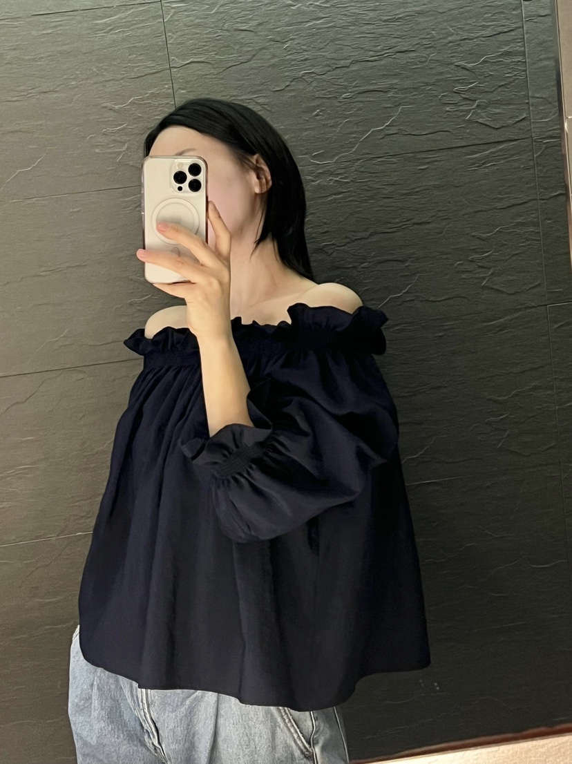 VERNI直郵韓國代購㊣女裝新品25春夏推薦休閑襯衫蕾絲衫露肩VERNI襯衫/蕾絲衫