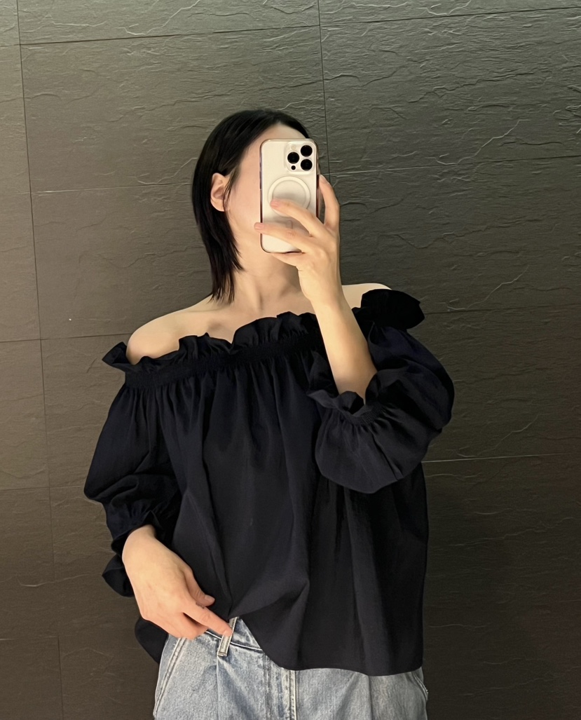 VERNI直郵韓國代購㊣女裝新品25春夏推薦休閑襯衫蕾絲衫露肩VERNI襯衫/蕾絲衫