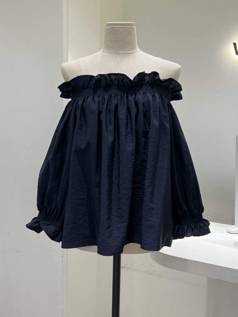 VERNI直郵韓國代購㊣女裝新品25春夏推薦休閑襯衫蕾絲衫露肩VERNI襯衫/蕾絲衫