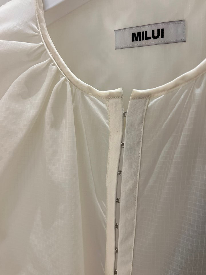 MILUI直郵韓國代購㊣女裝新品熱賣休閑時尚25春夏襯衫蕾絲衫透視MILUI襯衫/蕾絲衫
