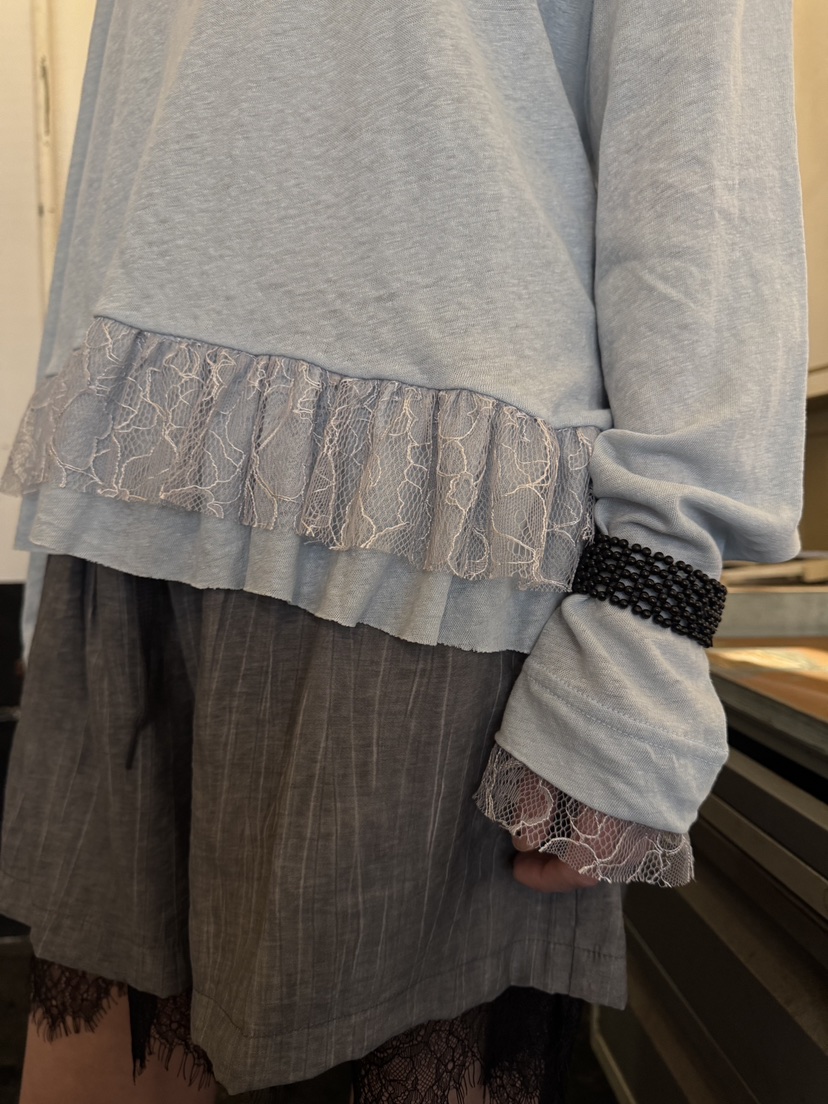 FRANC—L直郵韓國代購㊣女裝新品時尚熱賣25春夏休閑T恤亞麻FRANCT恤