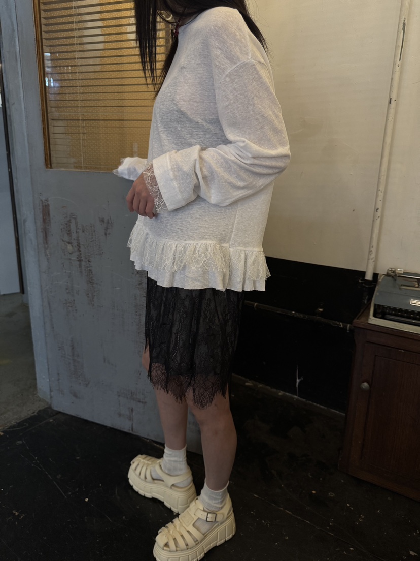 FRANC—L直郵韓國代購㊣女裝新品時尚熱賣25春夏休閑T恤亞麻FRANCT恤