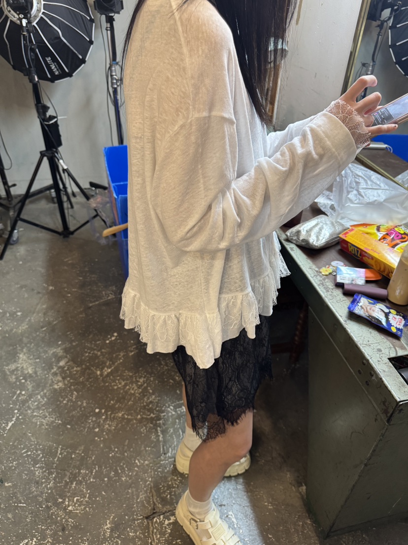 FRANC—L直郵韓國代購㊣女裝新品時尚熱賣25春夏休閑T恤亞麻FRANCT恤